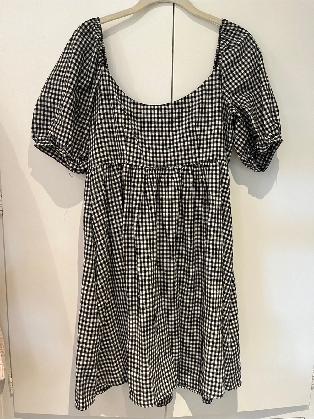 Pomander Place Black & White Gingham Mini Dress